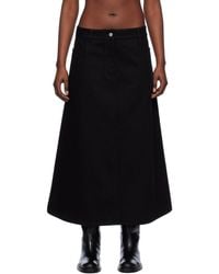 Studio Nicholson - A-Line Denim Maxi Skirt - Lyst