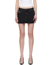 DIESEL - Minijupe Ron Noire En Denim - Lyst