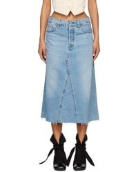 Levi's - High Rise A-Line Denim Midi Skirt - Lyst
