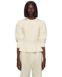Lemaire - Off- Peplum Sweater - Lyst