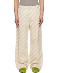 Marni - ベージュ ストライプ ハイウエストジーンズ - Lyst