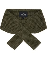A.P.C. - Écharpe Luna Kaki - Lyst