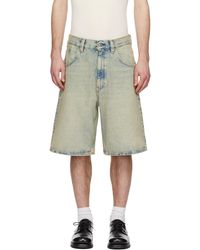 sunflower - ブルー＆イエロー スーパーワイド デニムショートパンツ - Lyst