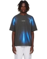 Acne Studios - カーキ＆ブルー ロゴ Tシャツ - Lyst