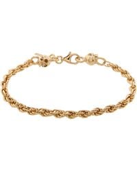 Emanuele Bicocchi - Ssense Exclusive Rope Chain Skulls Bracelet - Lyst
