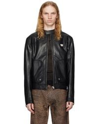 MISBHV - Paneled Faux-Leather Moto Jacket - Lyst