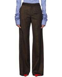 Jean Paul Gaultier - Pantalon de tailleur brun à découpe de style tanga - tattoo - Lyst