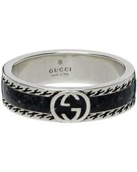 Gucci Interlocking G Ring - Black