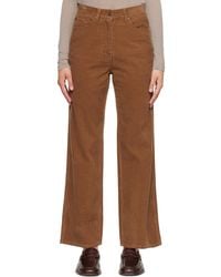 NOTHING WRITTEN - Tan Cocoon Corduroy Trousers - Lyst