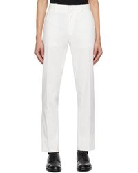 Zegna - Off-white Slim-fit Trousers - Lyst