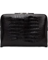 Tom Ford - Shiny Printed Croc Minimal Laptop Pouch - Lyst