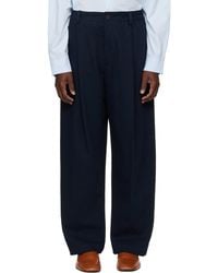 Studio Nicholson - Shire Cotton Pleated Trousers - Lyst