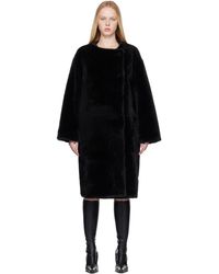 TOTEME - Collarless Shearling Coat - Lyst
