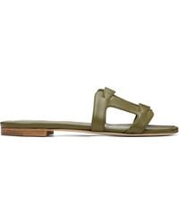 Manolo Blahnik - Grellanuflat Nappa Leather Flat Sandals - Lyst