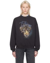 Anine Bing - Black Harvey Leopard Sweatshirt - Lyst