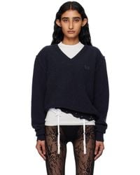 Balenciaga - Laurel Classic Inside-Out V-Neck Sweater - Lyst