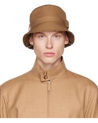 Burberry - Chapeau bob brun clair à sangle de style ceinture - Lyst