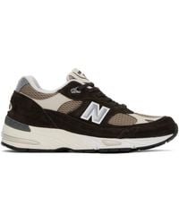 New Balance - Brown & Beige Made In Uk 991v1 Finale Sneakers - Lyst