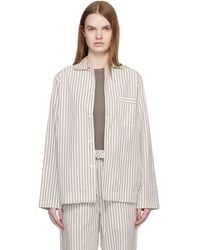 Tekla - Off- Poplin Long-sleeved Pyjama Shirt - Lyst