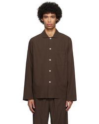 Tekla - Chemise de pyjama à manches longues brune - Lyst