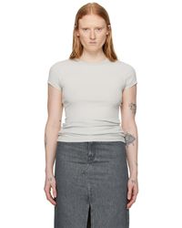 Filippa K - Gray Fine Rib T-shirt - Lyst