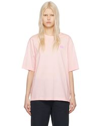 Acne Studios - T-shirt rose à écusson - Lyst