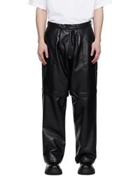 Lownn - Zip Panel Leather Pants - Lyst