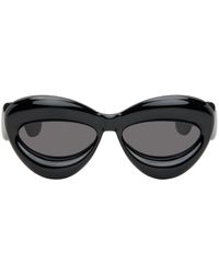 Loewe - Black Inflated Cat-eye Sunglasses - Lyst