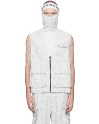 Givenchy - Veste blanc et gris à motif camouflage - Lyst