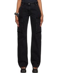Versace - Black Flap Pocket Jeans - Lyst