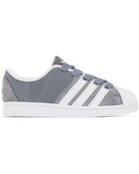 adidas Originals - Gray & White Superstar Supermodified Sneakers - Lyst