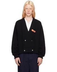 Bode - Black Double-breasted Cardigan - Lyst