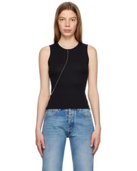 Helmut Lang - Black Twisted Muscle Tank Top - Lyst