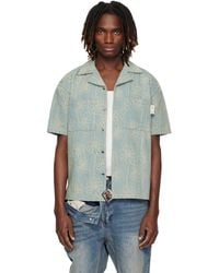 ANDERSSON BELL - Flower Embroidery Open Collar Denim Shirt - Lyst