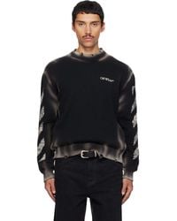 Off-White c/o Virgil Abloh - Diagonal Arrow Corrosion Knit Crewneck Sweater - Lyst