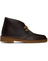 Clarks - Burgundy Dsrtboot Hiker Desert Boots - Lyst