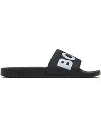 BOSS - Large Logo Detail Pool Slides - Lyst
