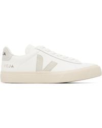Veja - Baskets Campo Blanc Et Gris En Cuir - Lyst