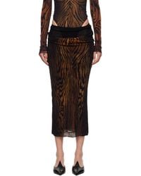 Jean Paul Gaultier - 'The Long Draped Wood' Midi Skirt - Lyst