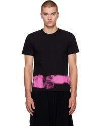 COMME DES GARÇON BLACK - Cotton Jersey Spray Print T-Shirt - Lyst