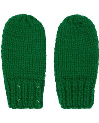 Maison Margiela - Green Childish Stitches Mittens - Lyst