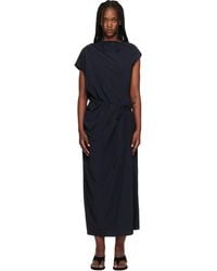 LE17SEPTEMBRE - Asymmetrical Draped Midi Dress - Lyst
