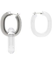 Sacai - Silver Big Chain Earrings - Lyst