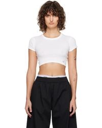 Alexander Wang - Cropped Short-Sleeve T-Shirt - Lyst