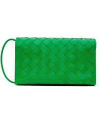 Bottega Veneta - Green Wallet On Strap Bag - Lyst