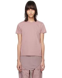 Rick Owens - T-shirt rose à couture horizontale aux épaules - Lyst