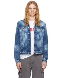 DSquared² - Dsqua2 Medium Heritage Rammendo Wash Denim Jacket - Lyst