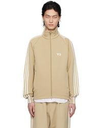Y-3 - Taupe 3 Stripes Jacket - Lyst