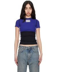Jean Paul Gaultier - ブルー＆ブラック 'The Color-Block' Tシャツ - Lyst