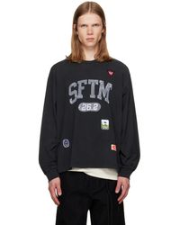 Song For The Mute - 'Sftm 26.2' Drape Crew Neck T-Shirt - Lyst